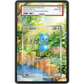 POKÉMON Azurill #86 Japanese Storm Emeralda Extended Art PSA graded card display case with metal magnetic construction, tempered glass and UV-resistant protection.