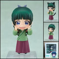 THE APOTHECARY DIARIES Maomao Cat Version chibi action figure – 10 cm PVC anime figure with green hair, freckles, cat ears, cat tail and interchangeable parts.
